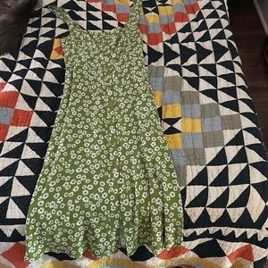 Reformation green floral print dress